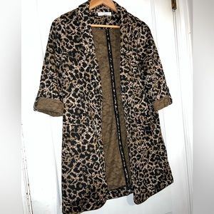 ❤️ ADYSON PARKER ROLL TAB LONGLINE ANIMAL PRINT JACKET WINTER WORK WEAR